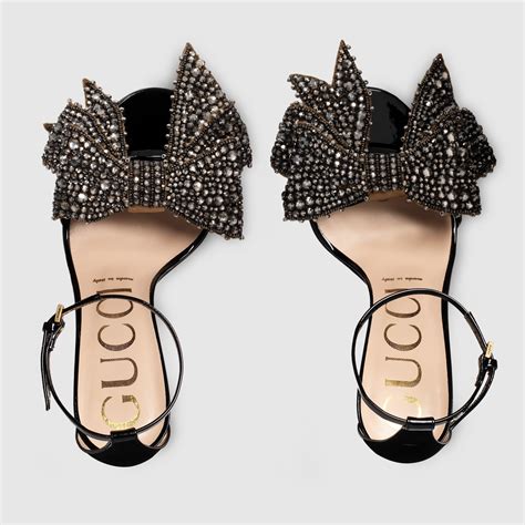 gucci flat sandals with bow|gucci transparent sandals.